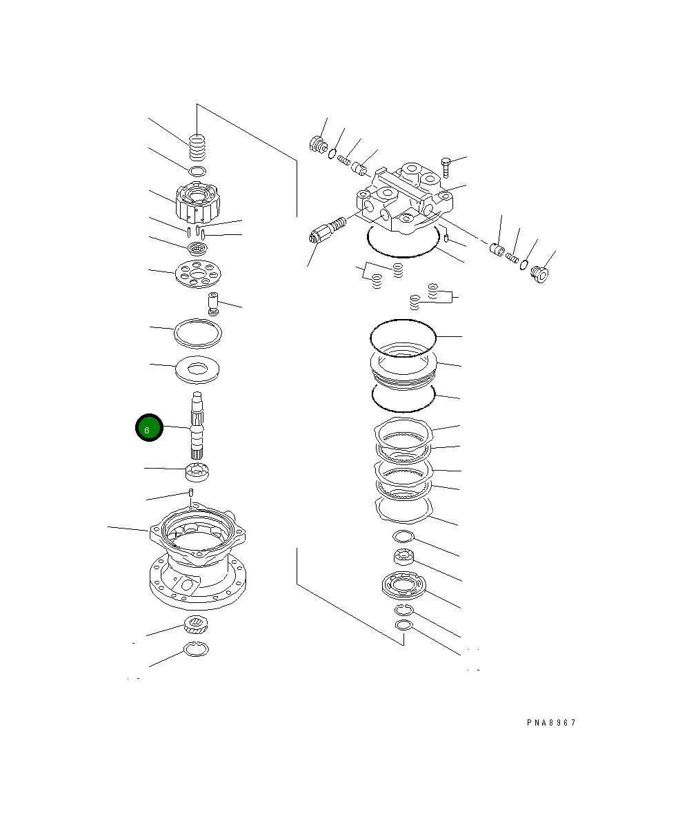 Вал 708-7T-12220 Komatsu