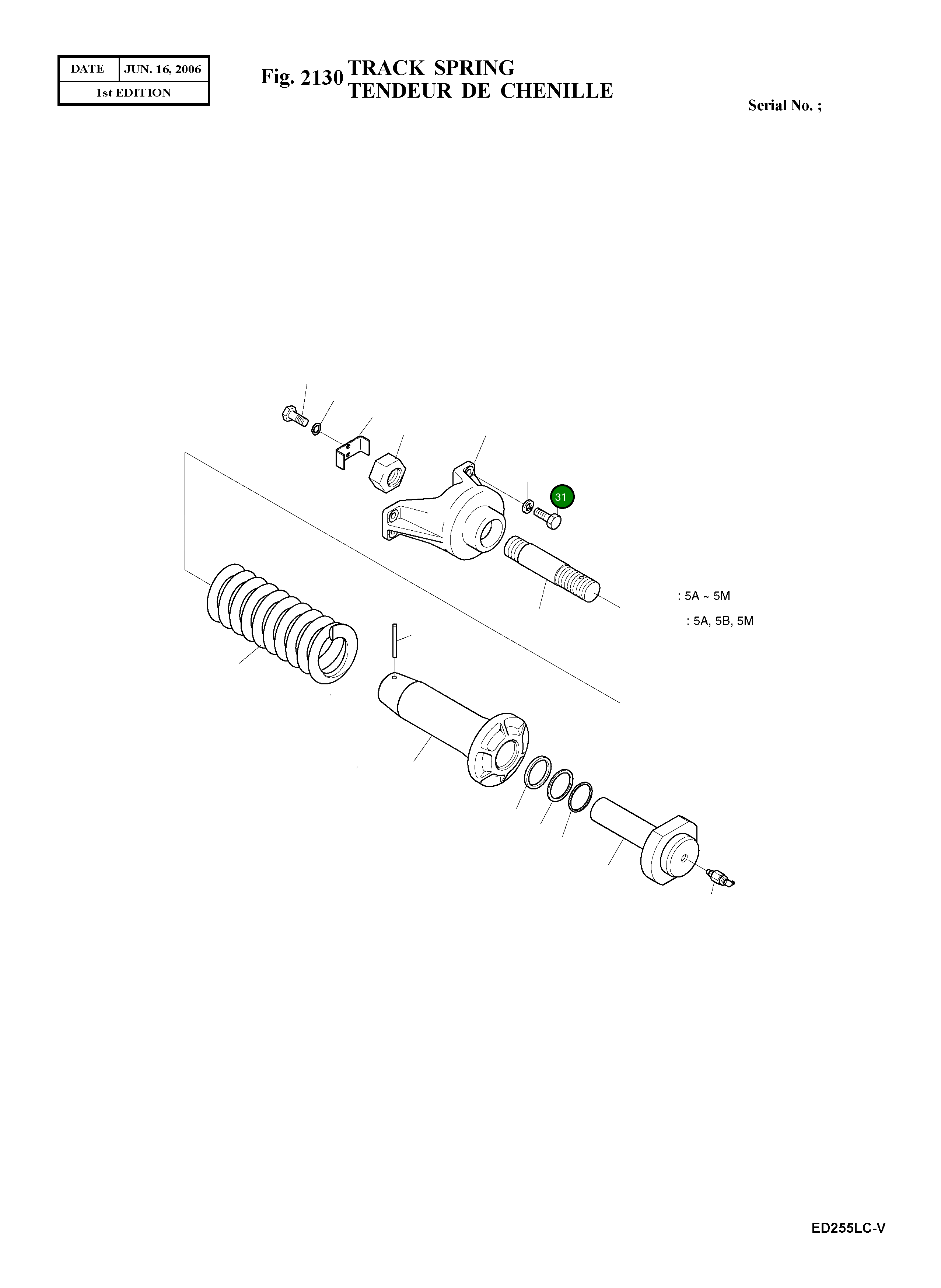 Болт M16X2.0X50 S0565261 Komatsu