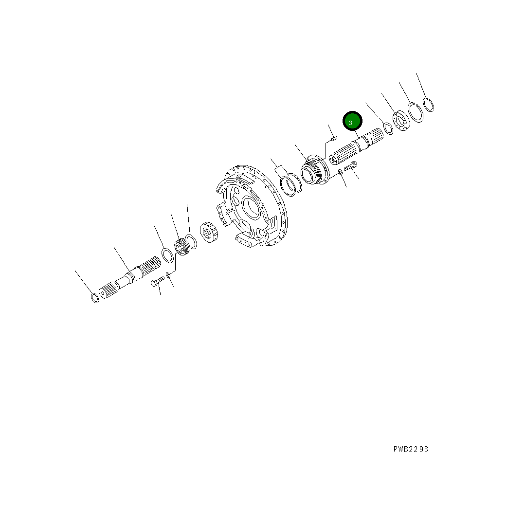 Вал 19M-15-22120 Komatsu