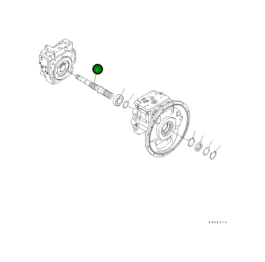 Вал 708-3M-12111 Komatsu