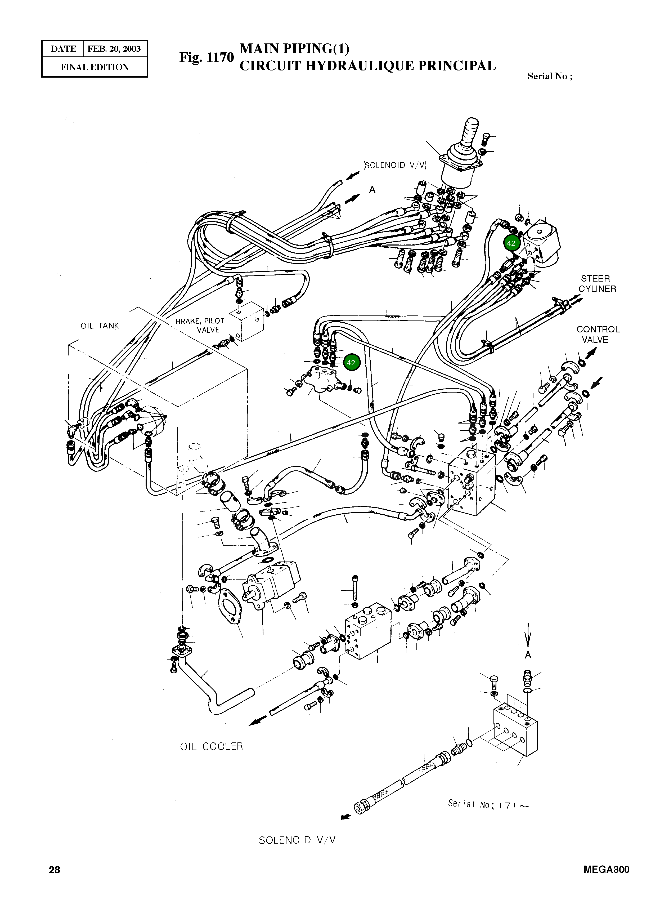 Адаптер, S UNF7/6"-1/4" 2181-1126D95 Komatsu