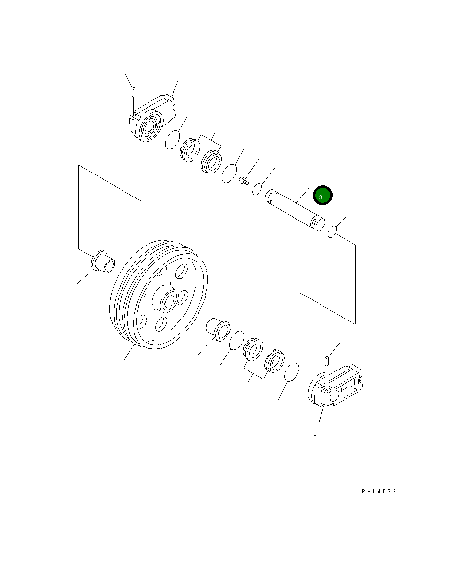 Вал 20Y-30-13130 Komatsu