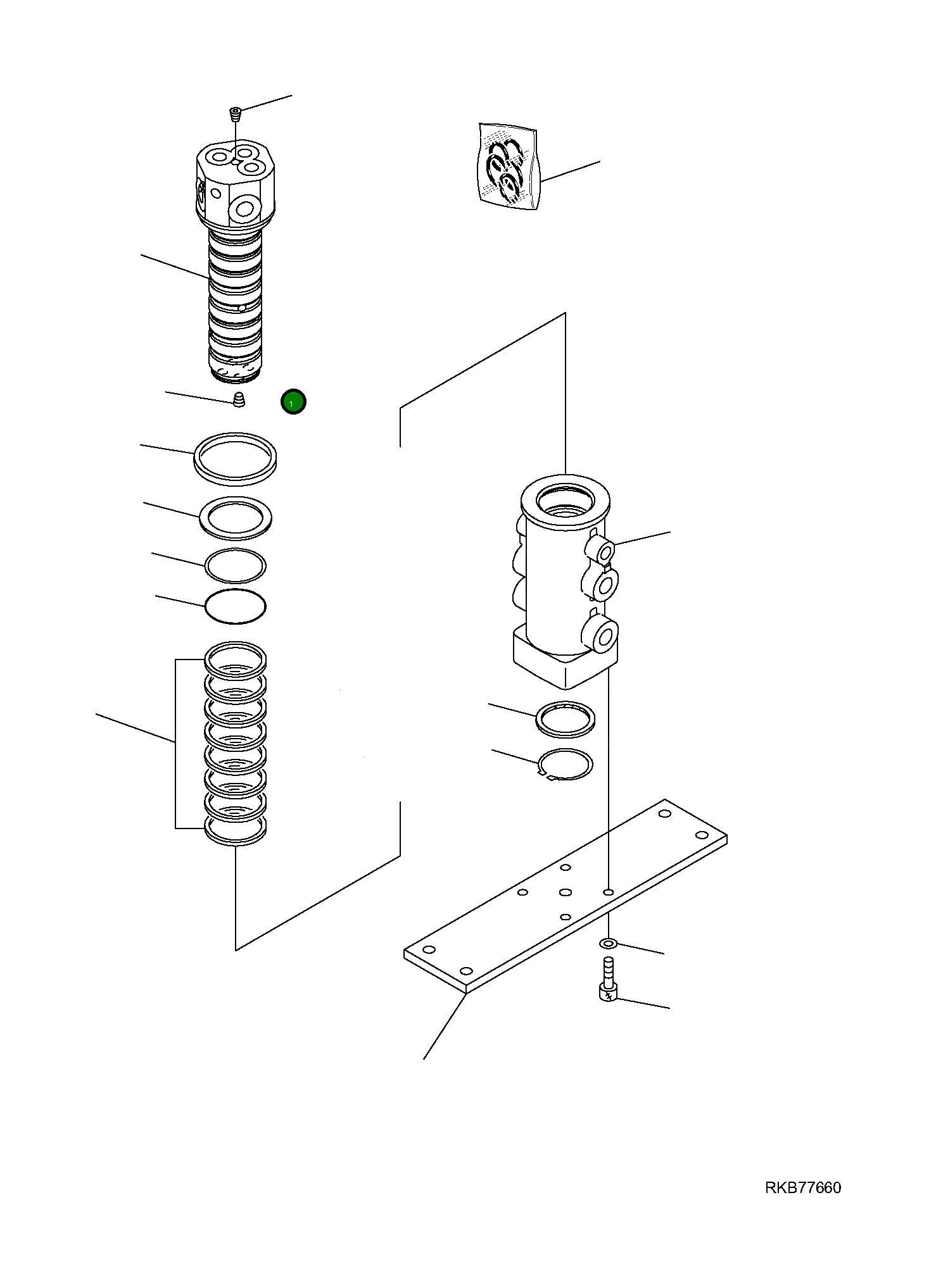 Вал 22L-09-R2G30 Komatsu