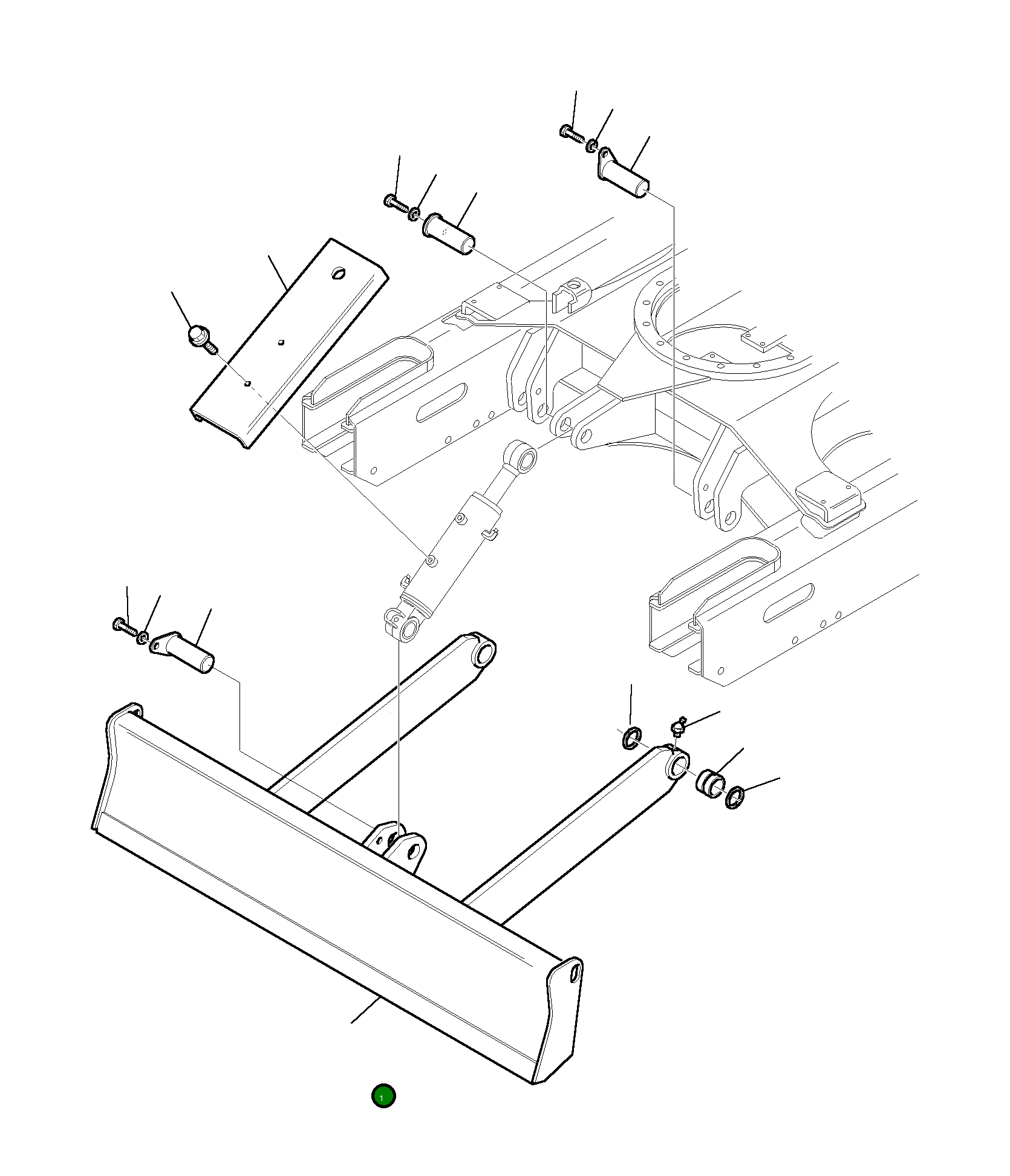 Бульдозерный отвал 3F10A4051 Komatsu