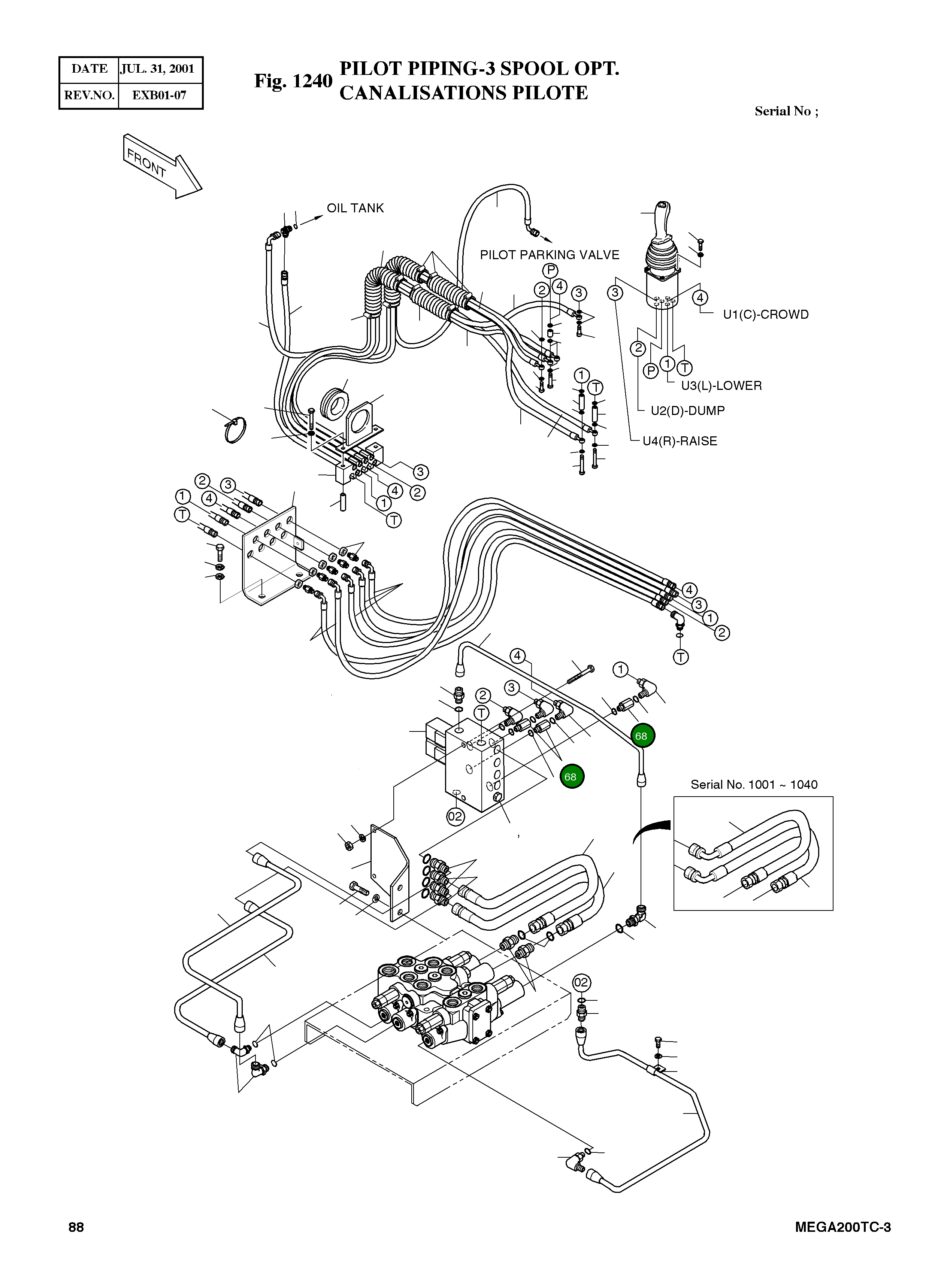 Адаптер PF3/8-PFO3/8 4181-4272 Komatsu