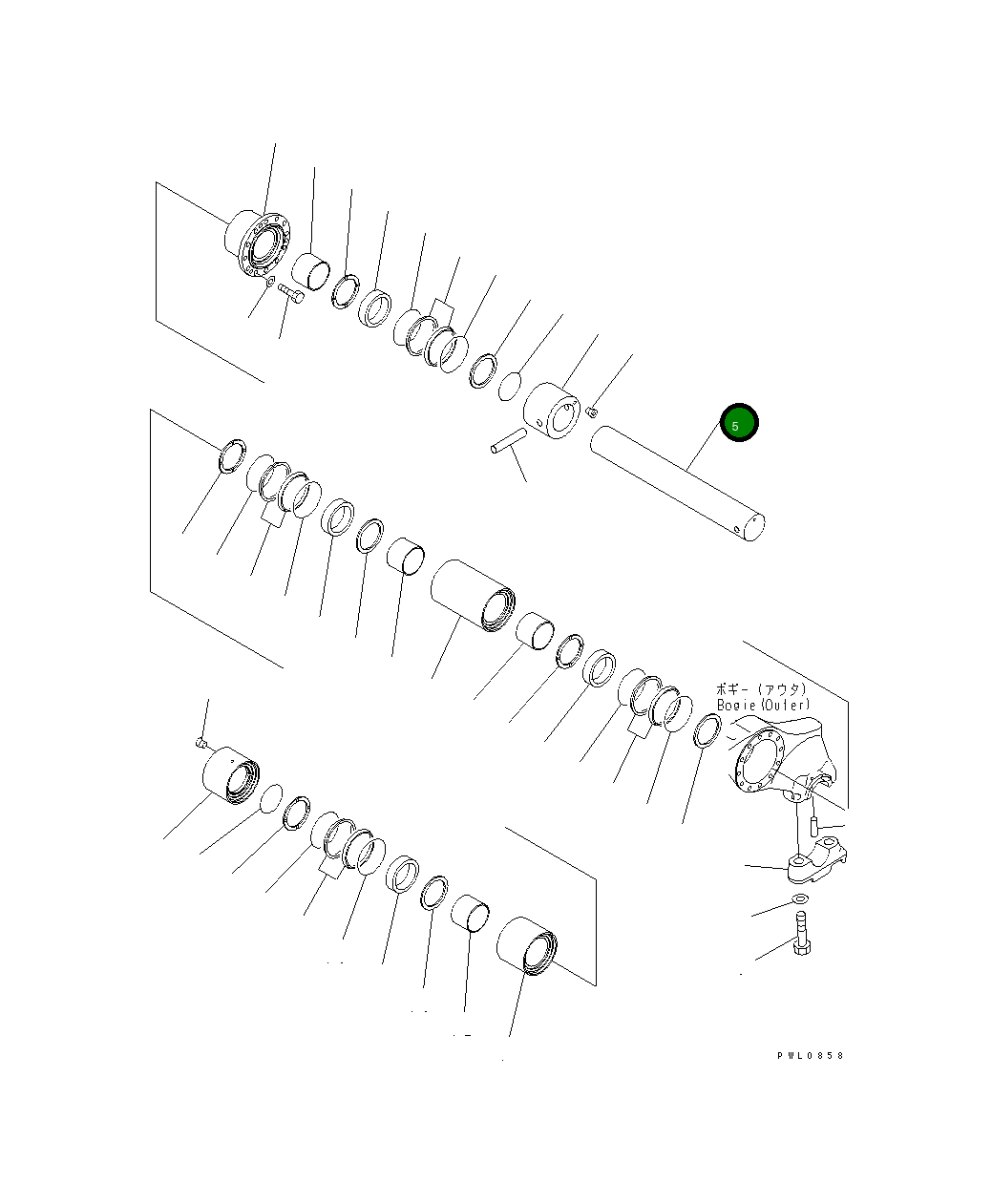 Вал 198-30-56211 Komatsu