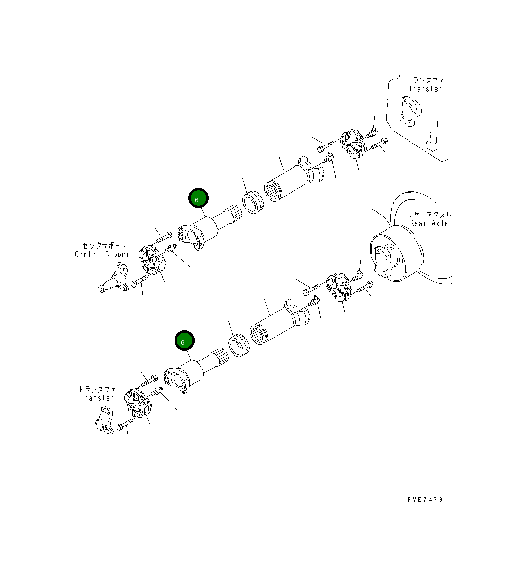 Вал 427-20-12732 Komatsu