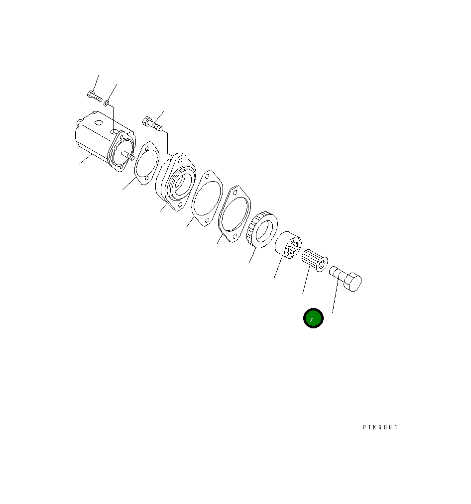 Вал 20G-01-K1410 Komatsu