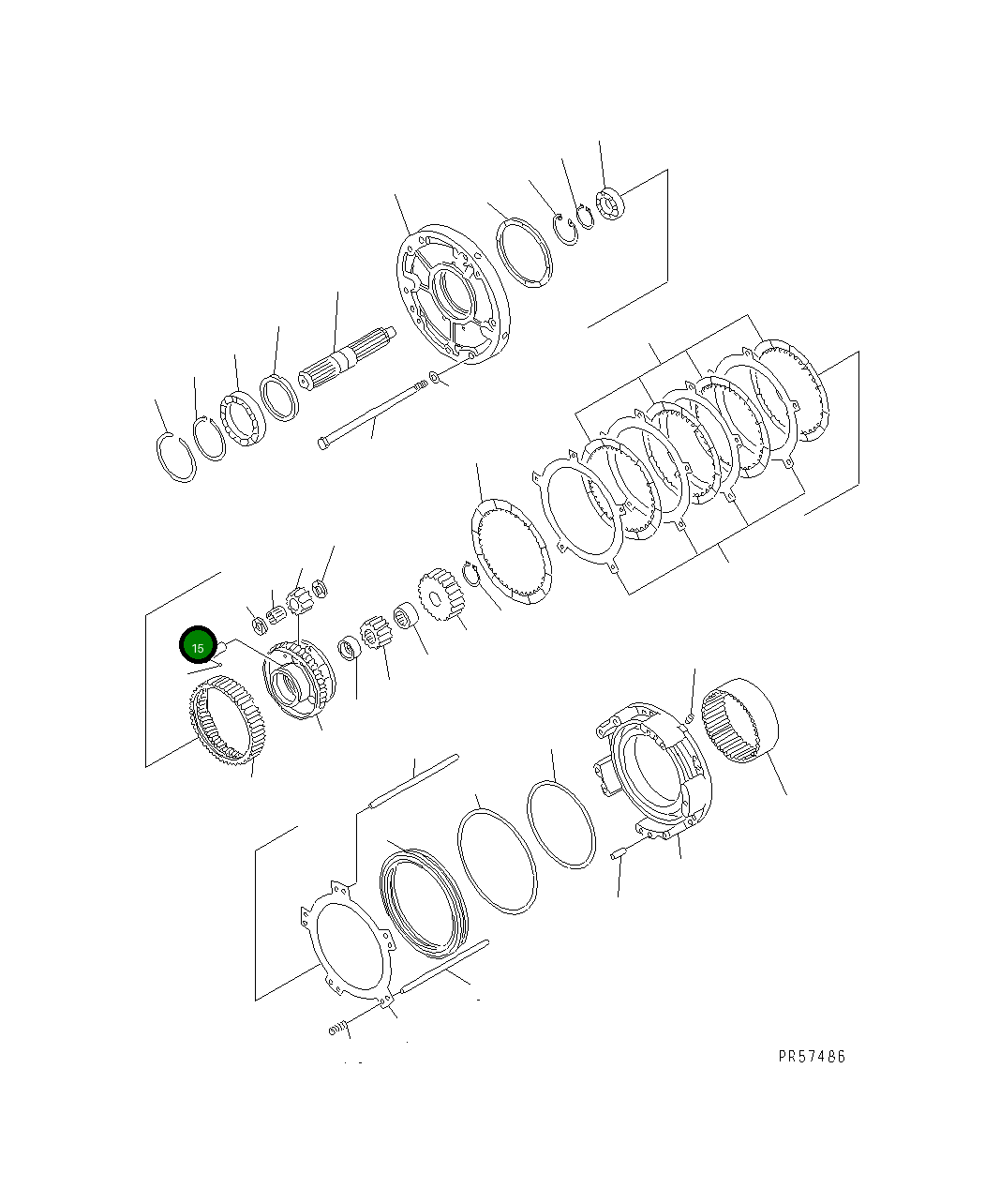 Вал 22W-15-22510 Komatsu