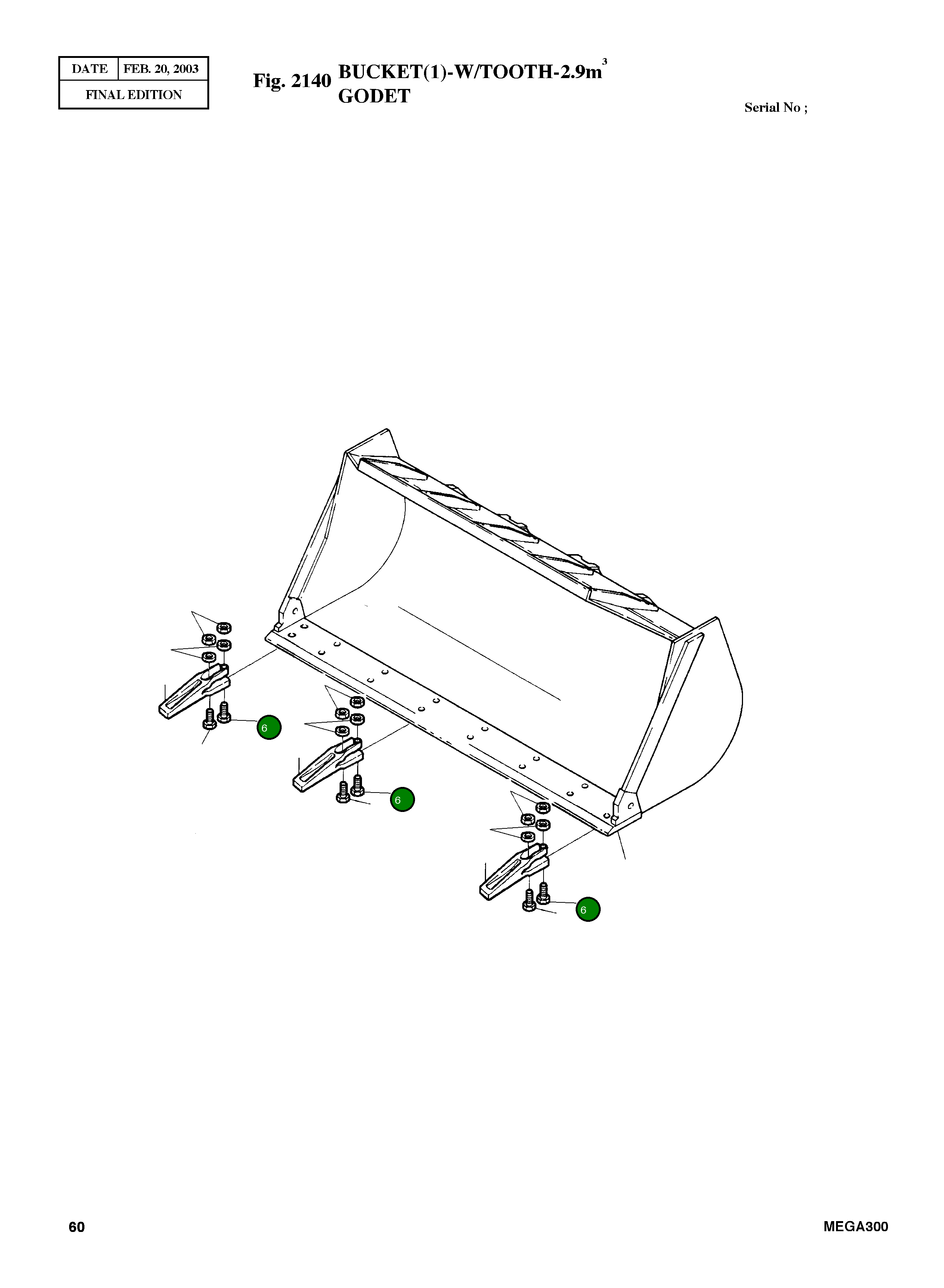 Болт M24X3.0X90 S0534463 Komatsu