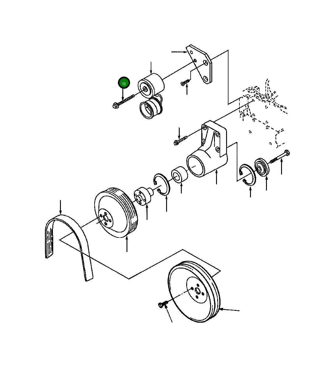 Болт (M10x1.50x70) 1240 258 H1 Komatsu