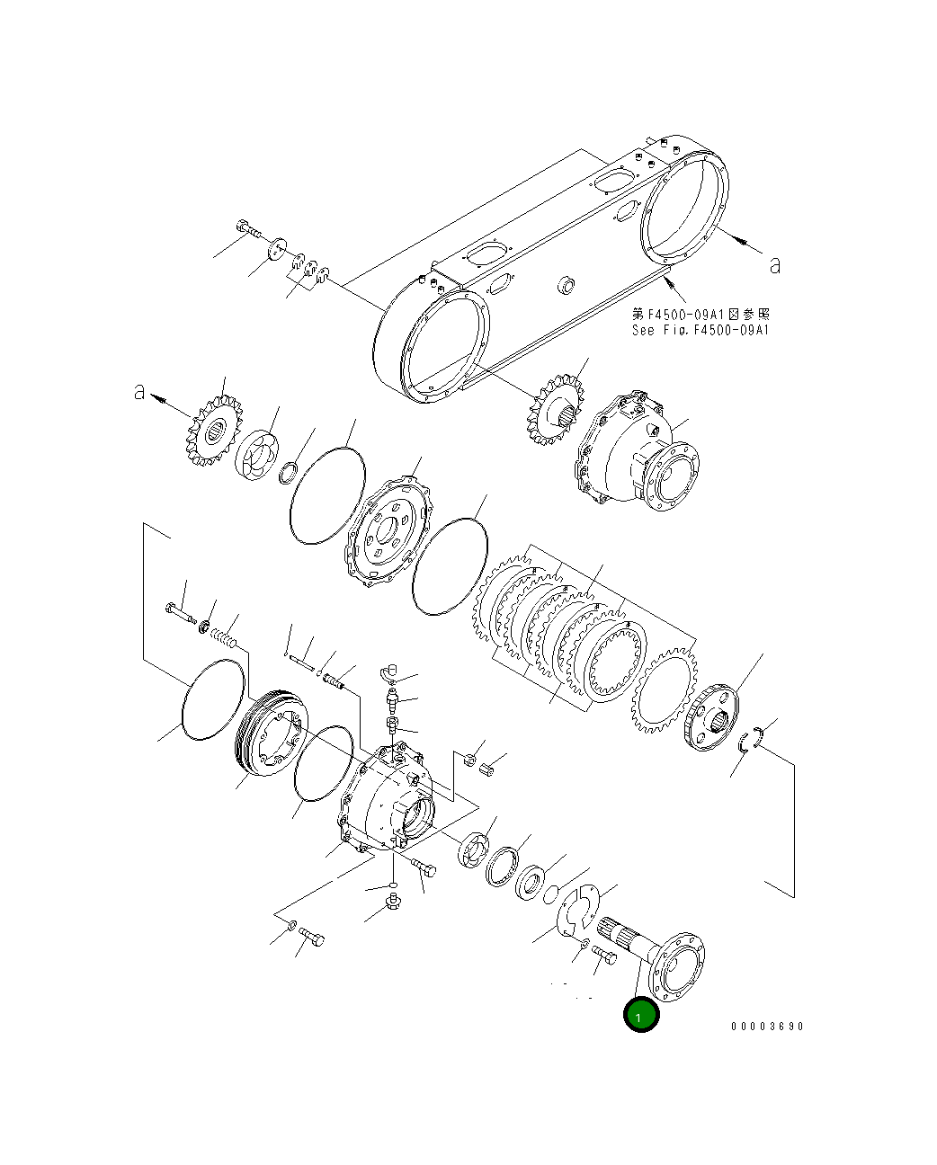 Вал 23B-25-31132 Komatsu