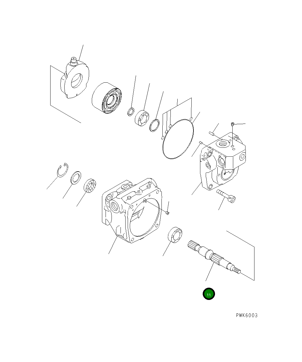 Вал 708-1T-12131 Komatsu