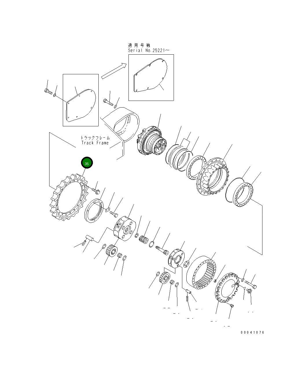 Ведущая звезда 207-27-61210 Komatsu