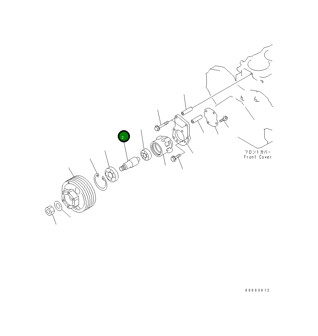 Вал 6222-61-3120 Komatsu