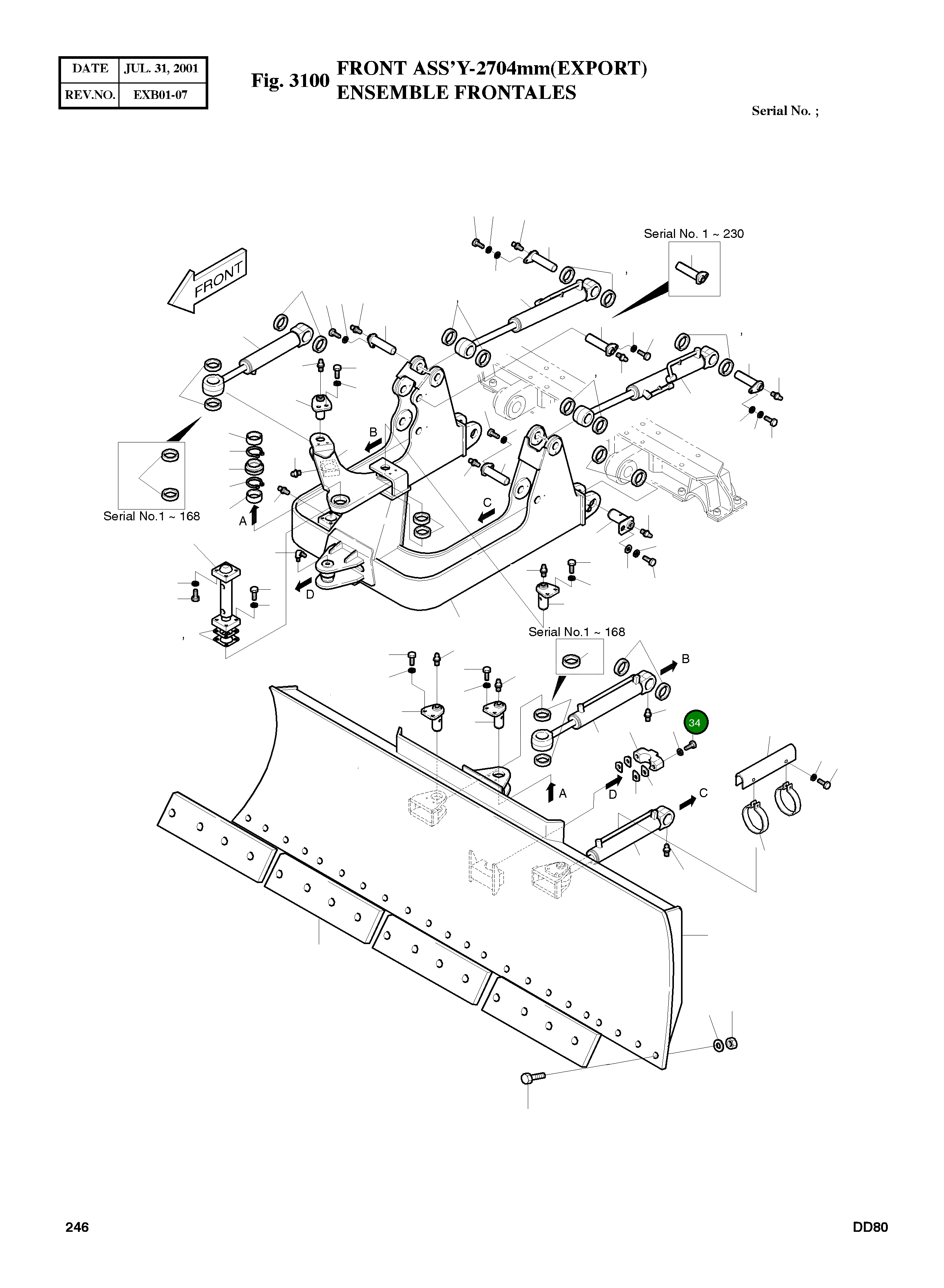 Болт M24X2X100 S0775351 Komatsu