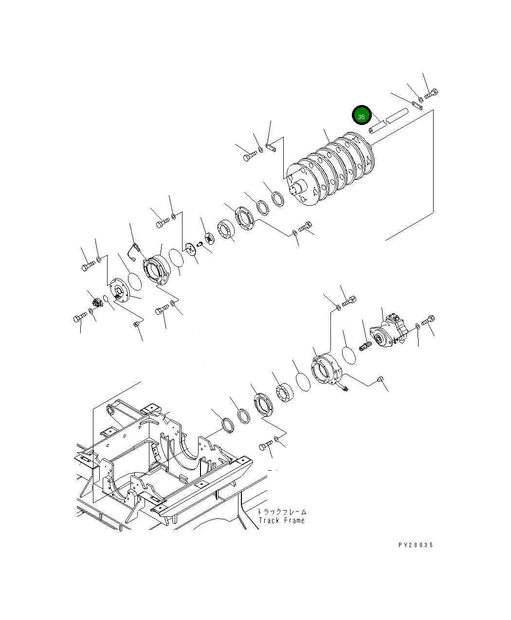 Вал 8298-70-1660 Komatsu