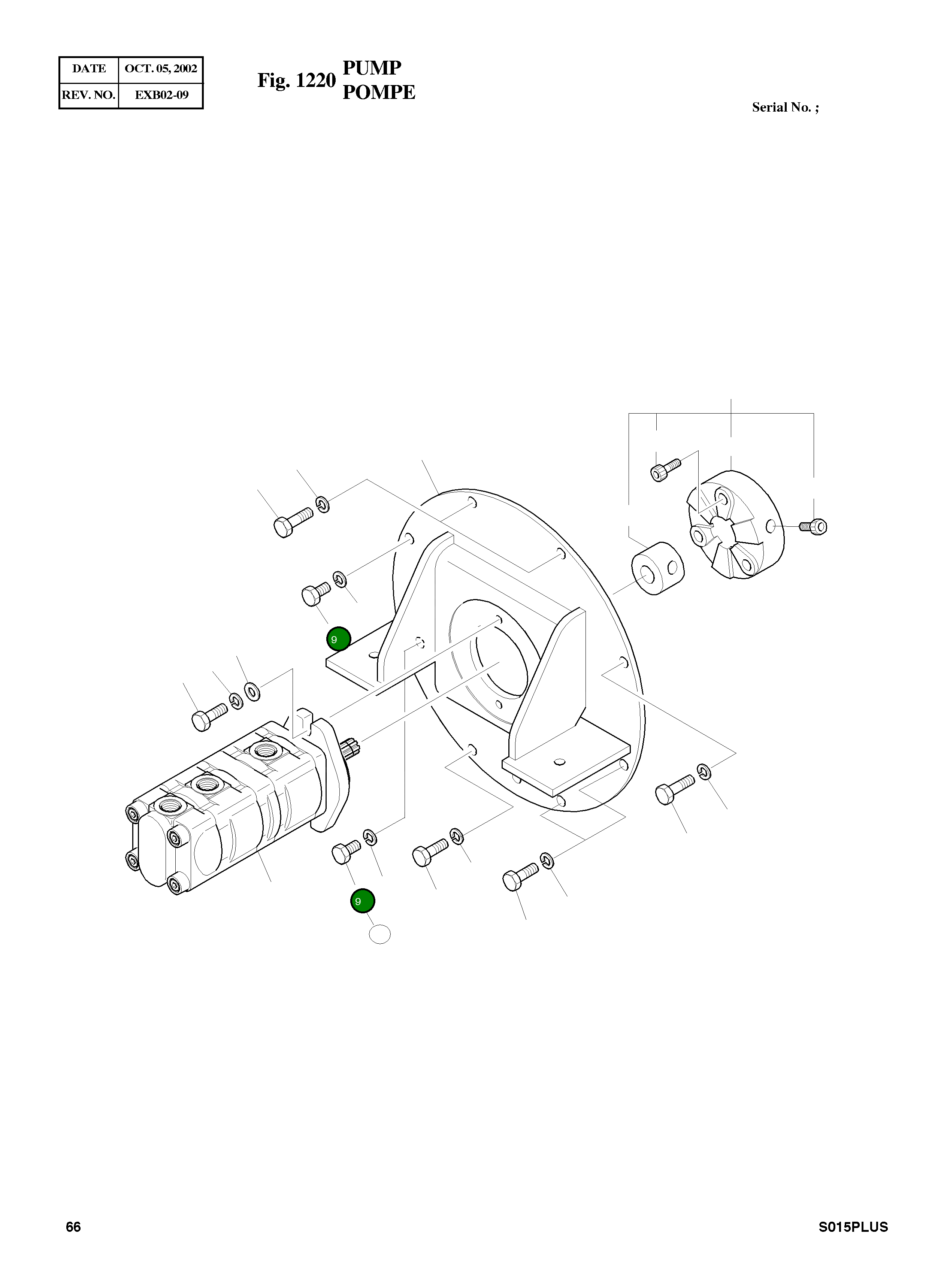 Болт M10X1.25X20 S0711863 Komatsu