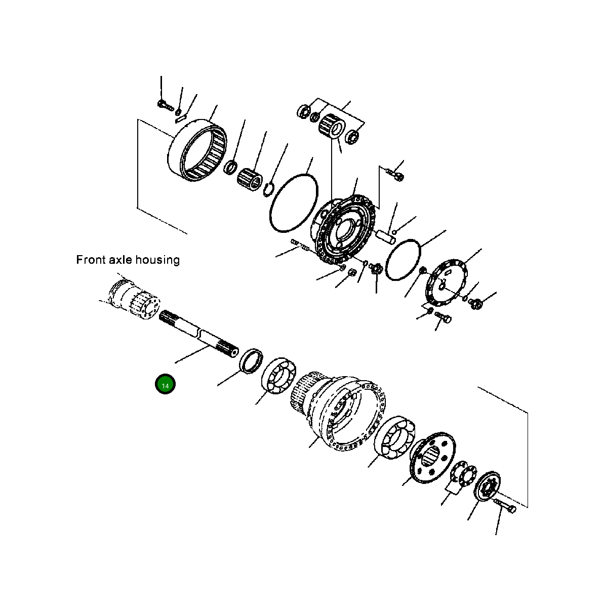 Вал 426-22-22411 Komatsu