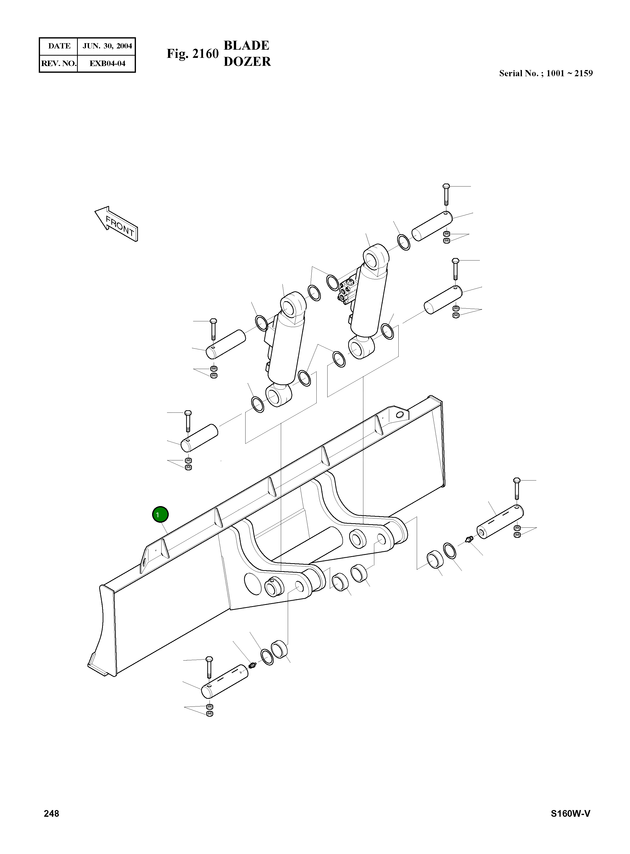 Бульдозерный отвал 608-00025A Komatsu