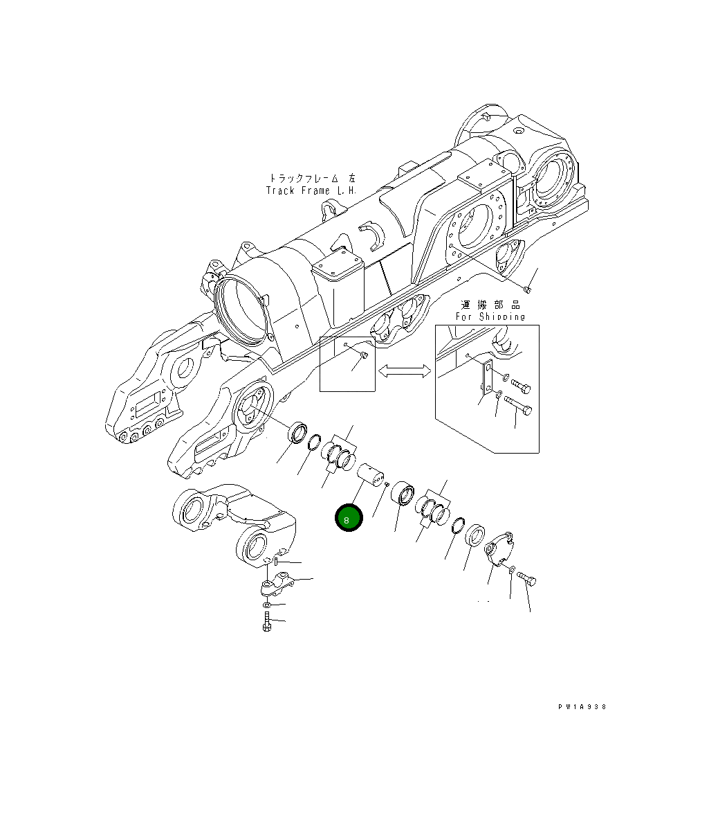 Вал 198-30-62350 Komatsu