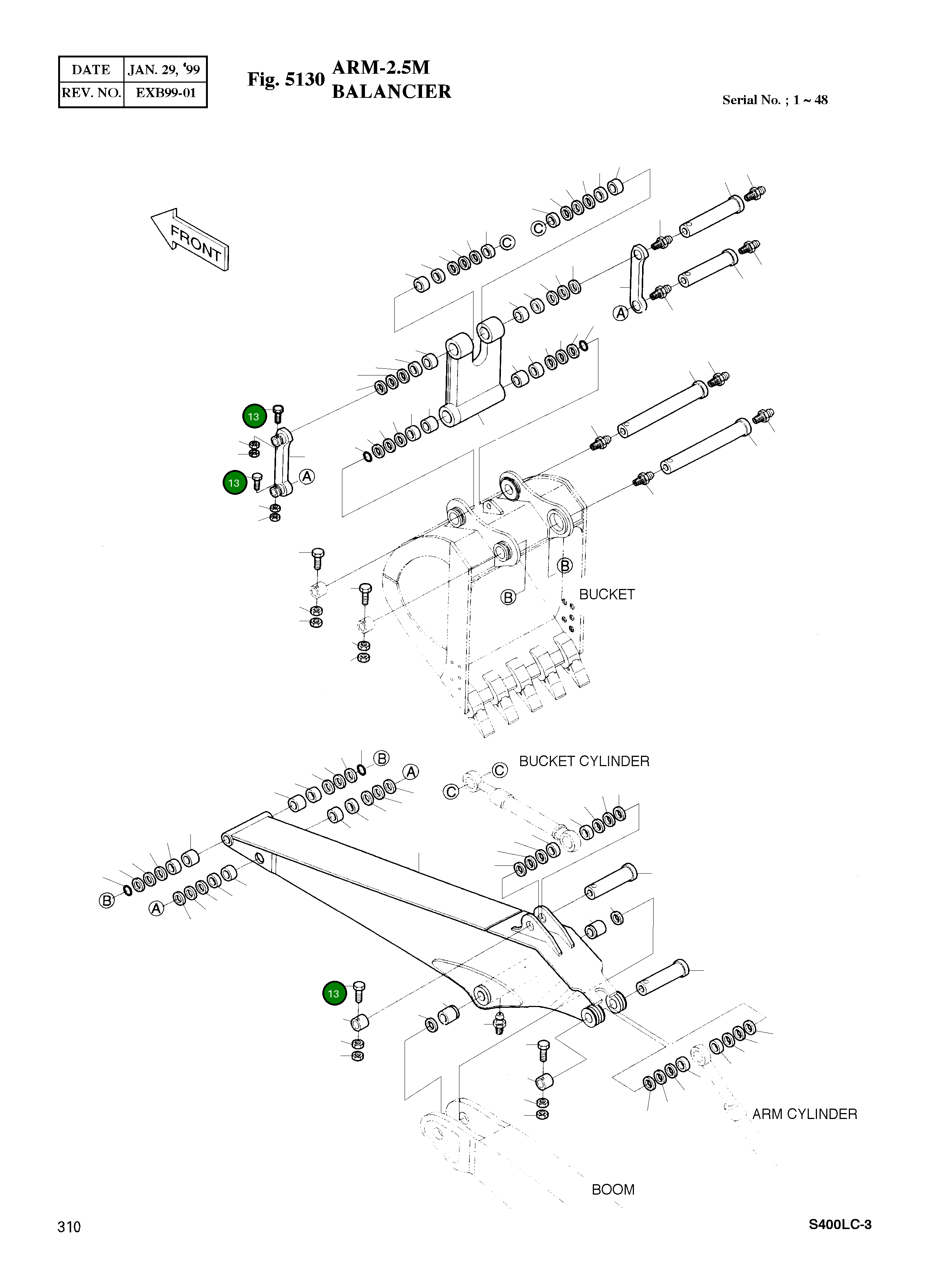 Болт M20X2.5X170 S0571861 Komatsu