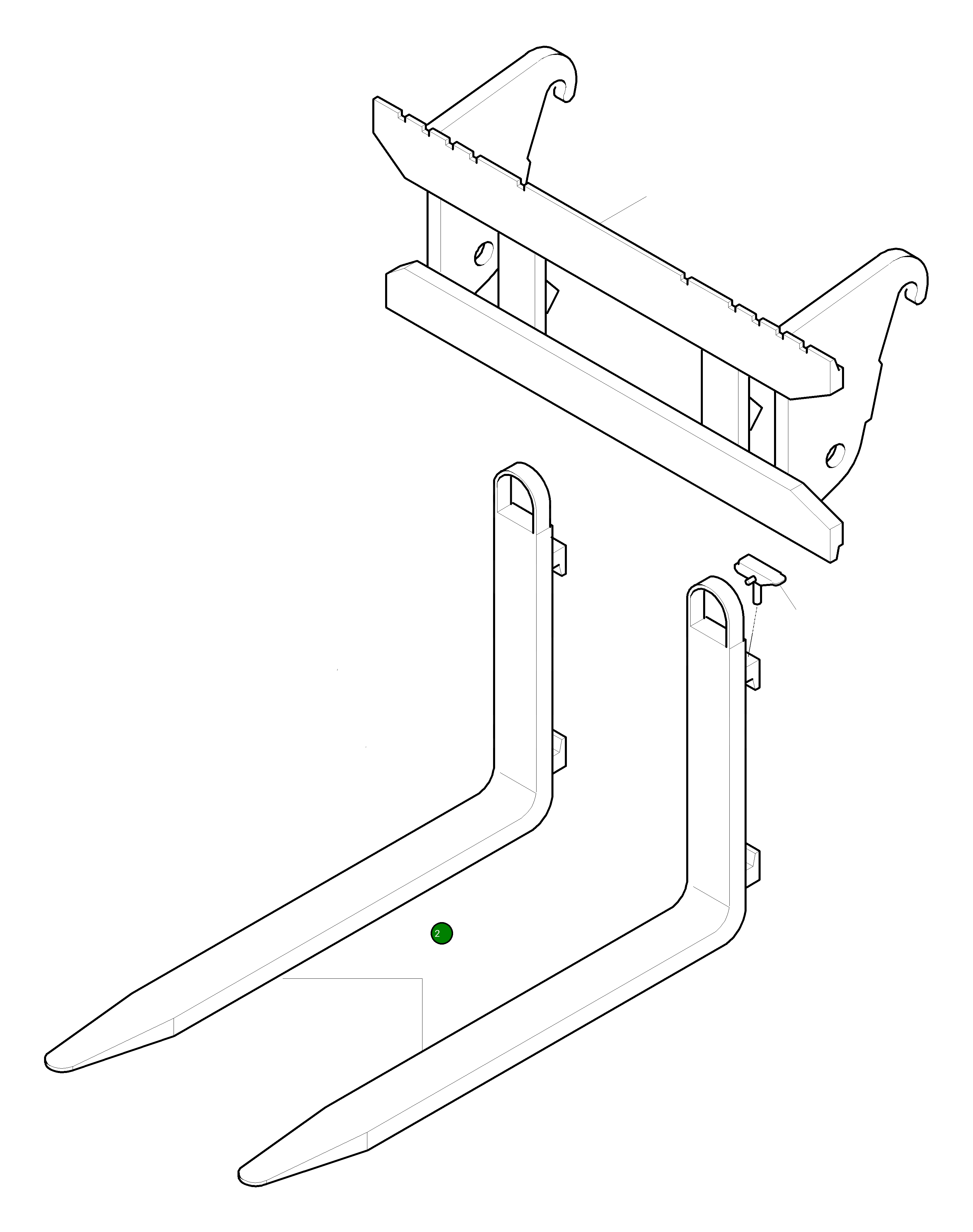 Вилка 42T-70-16130 Komatsu