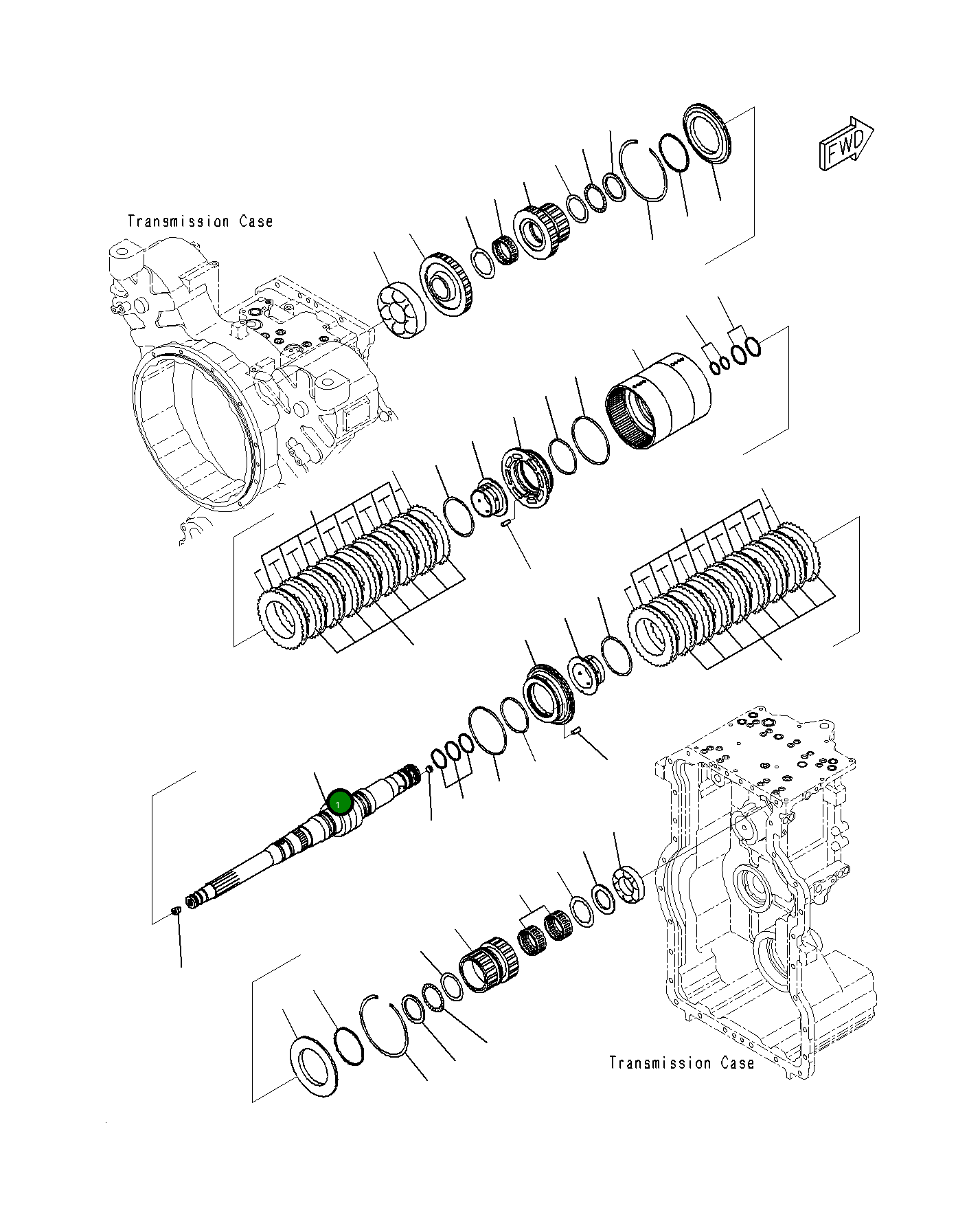 Вал 23H-15-12210 Komatsu