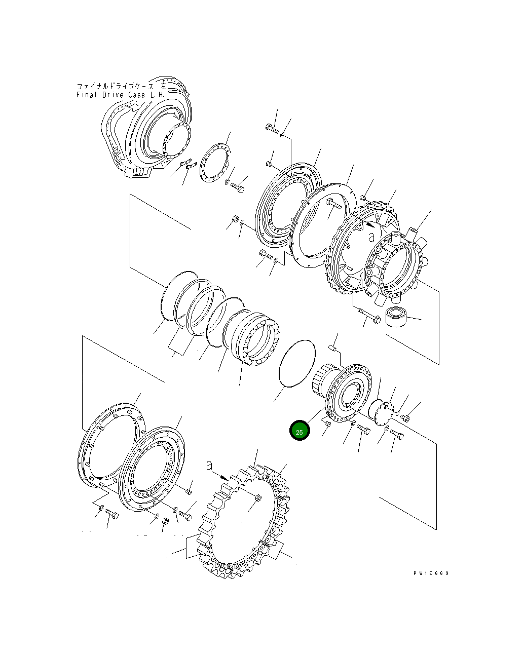 Вал 19M-27-13181 Komatsu