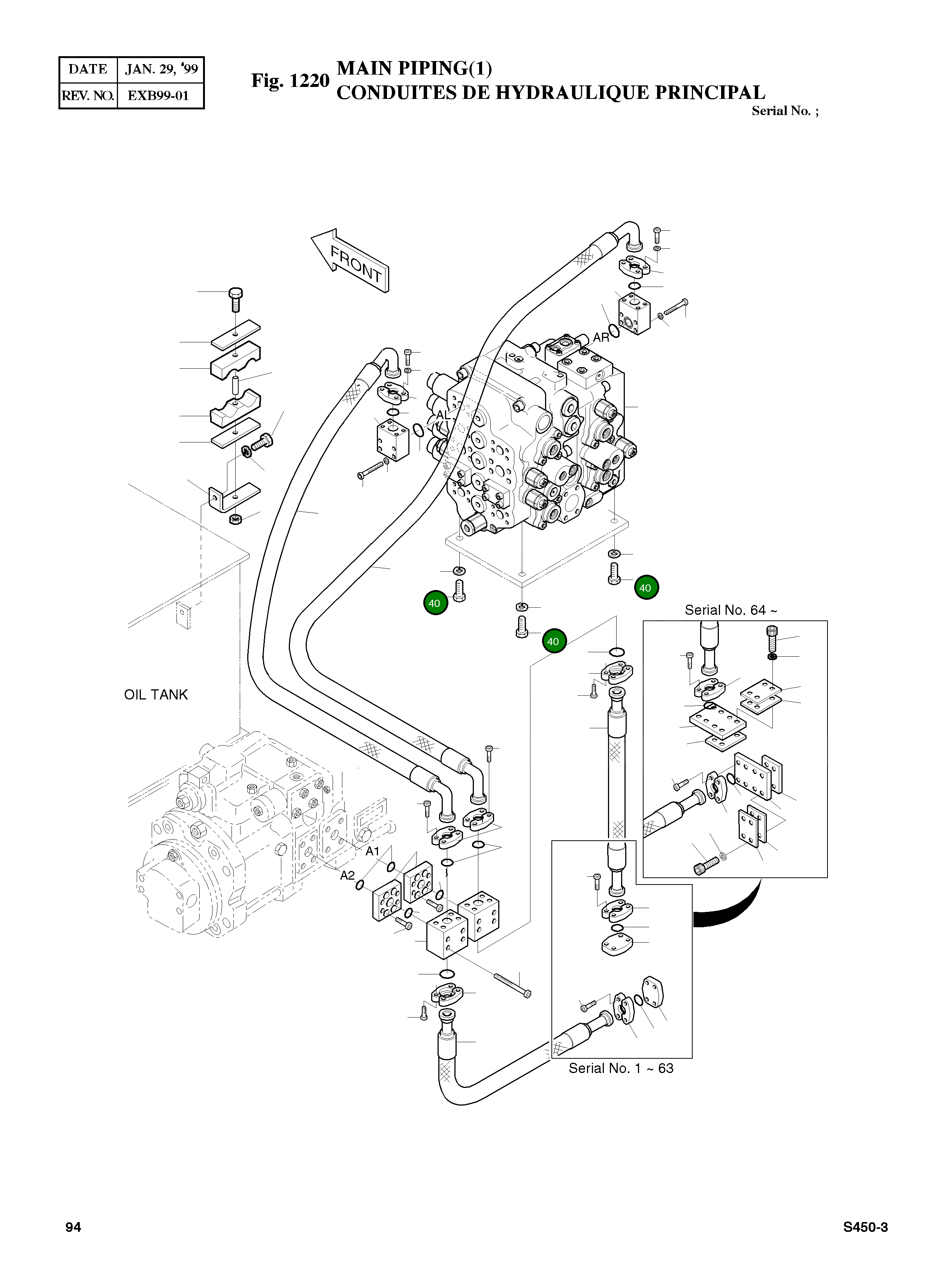 Болт M16X2.0X40 S0521453 Komatsu