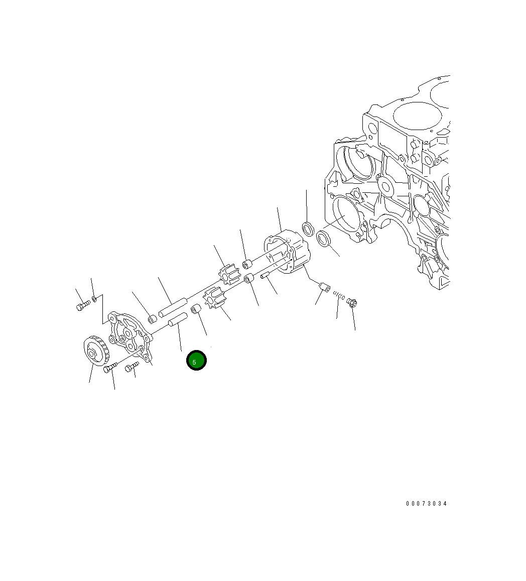 Вал PML112-04000 Komatsu