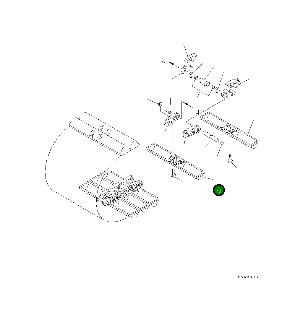 Башмак 13G-32-61410 Komatsu