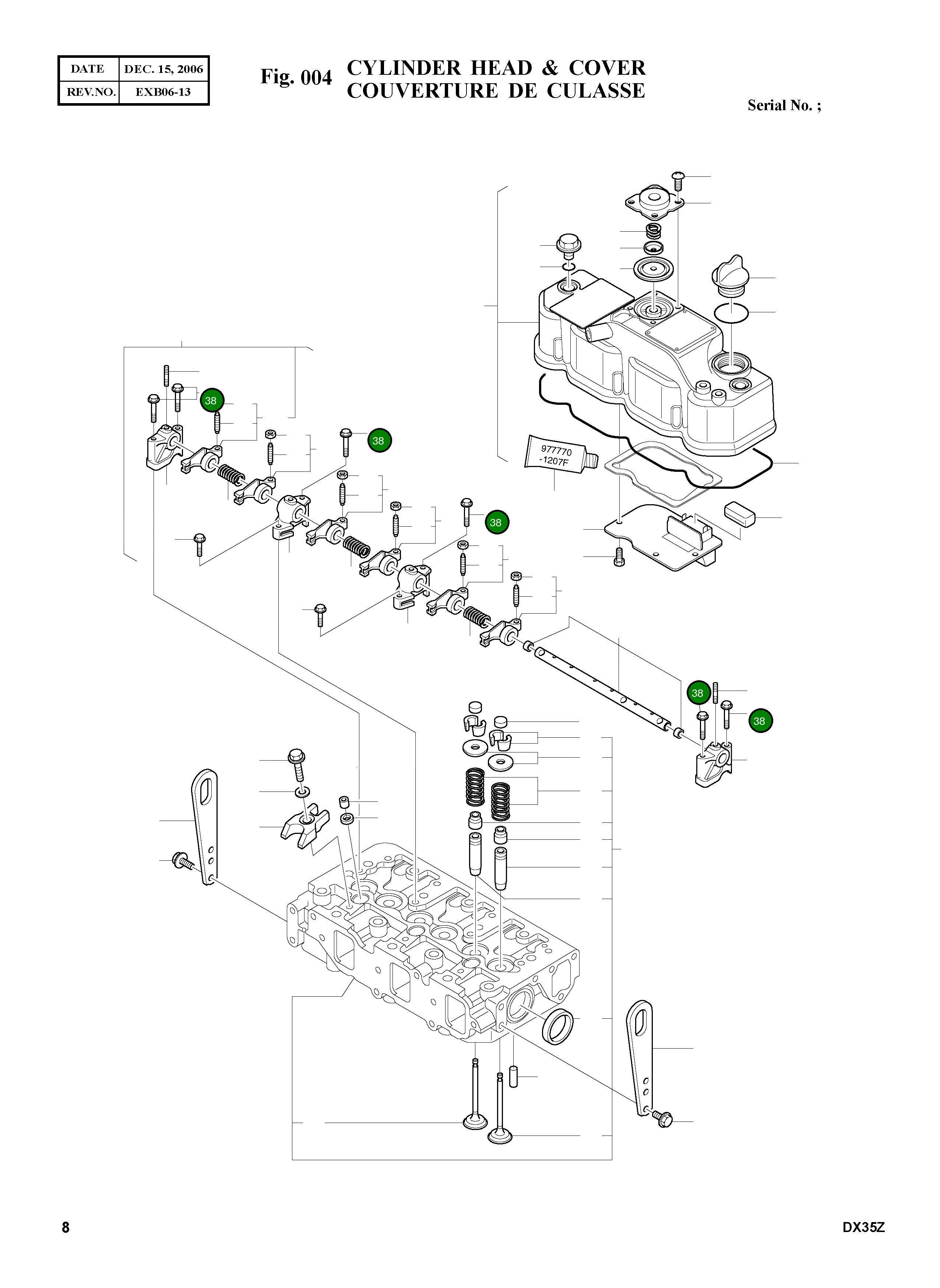 Болт M8X50 K9004855 Komatsu