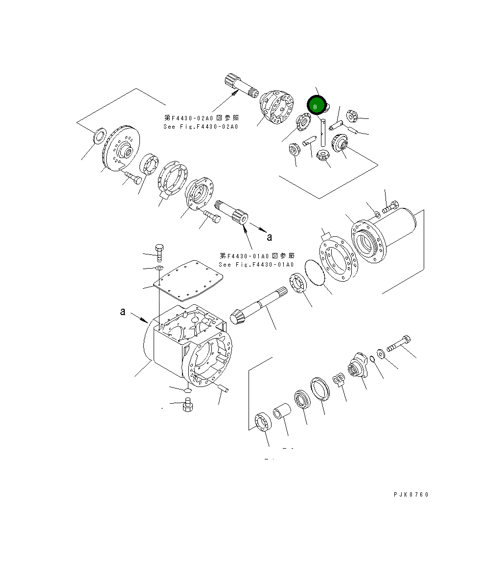 Вал 363-22-31440 Komatsu
