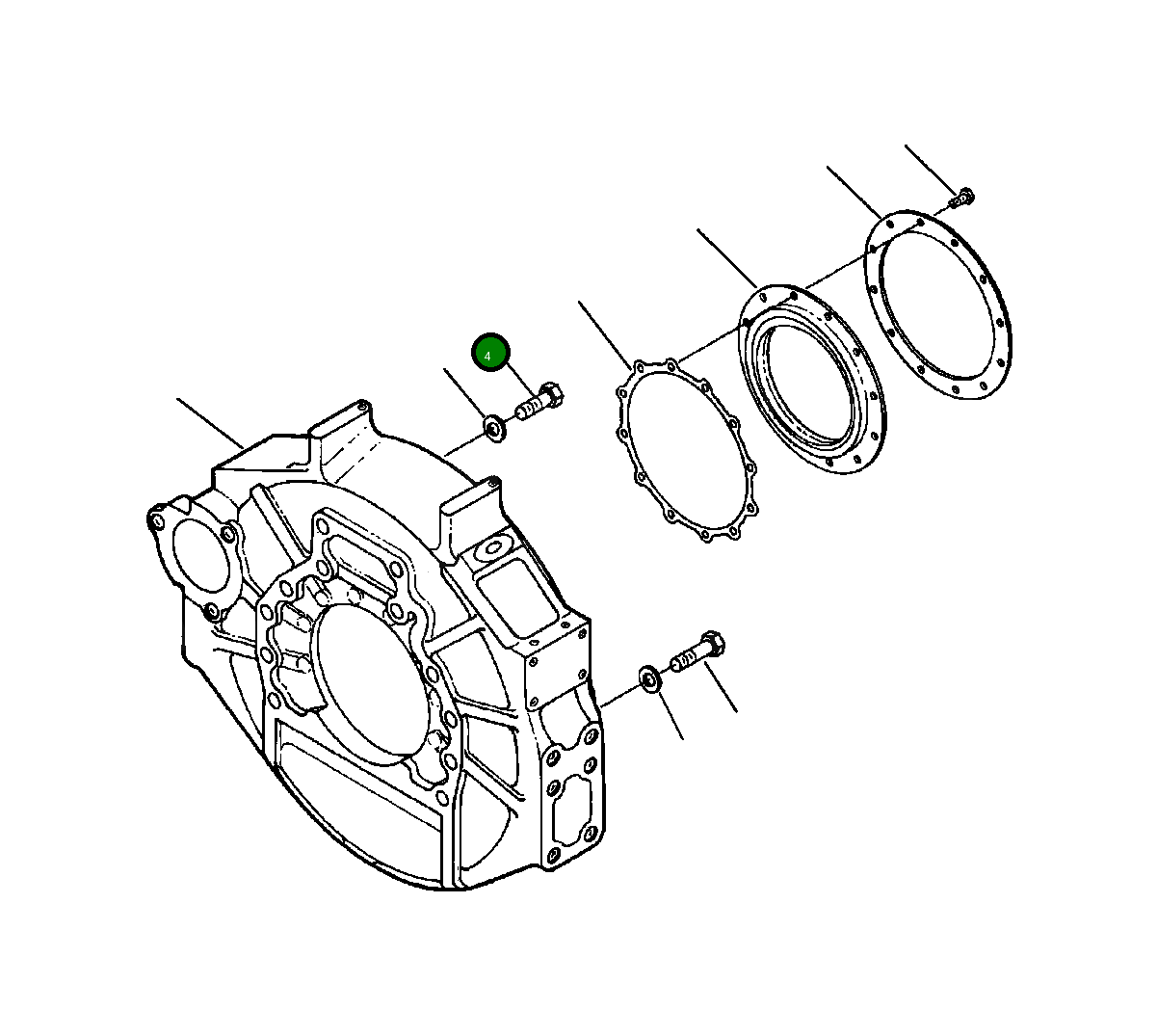Болт (M16x2.00x45) 1295 212 H1 Komatsu