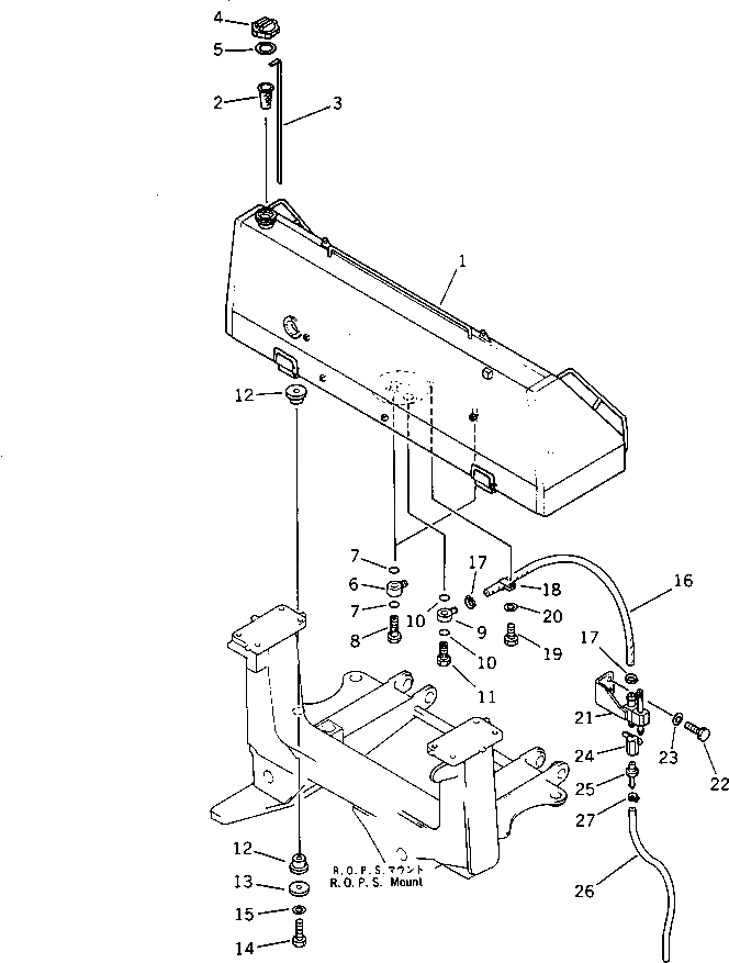 Бак 195-04-31421 Komatsu