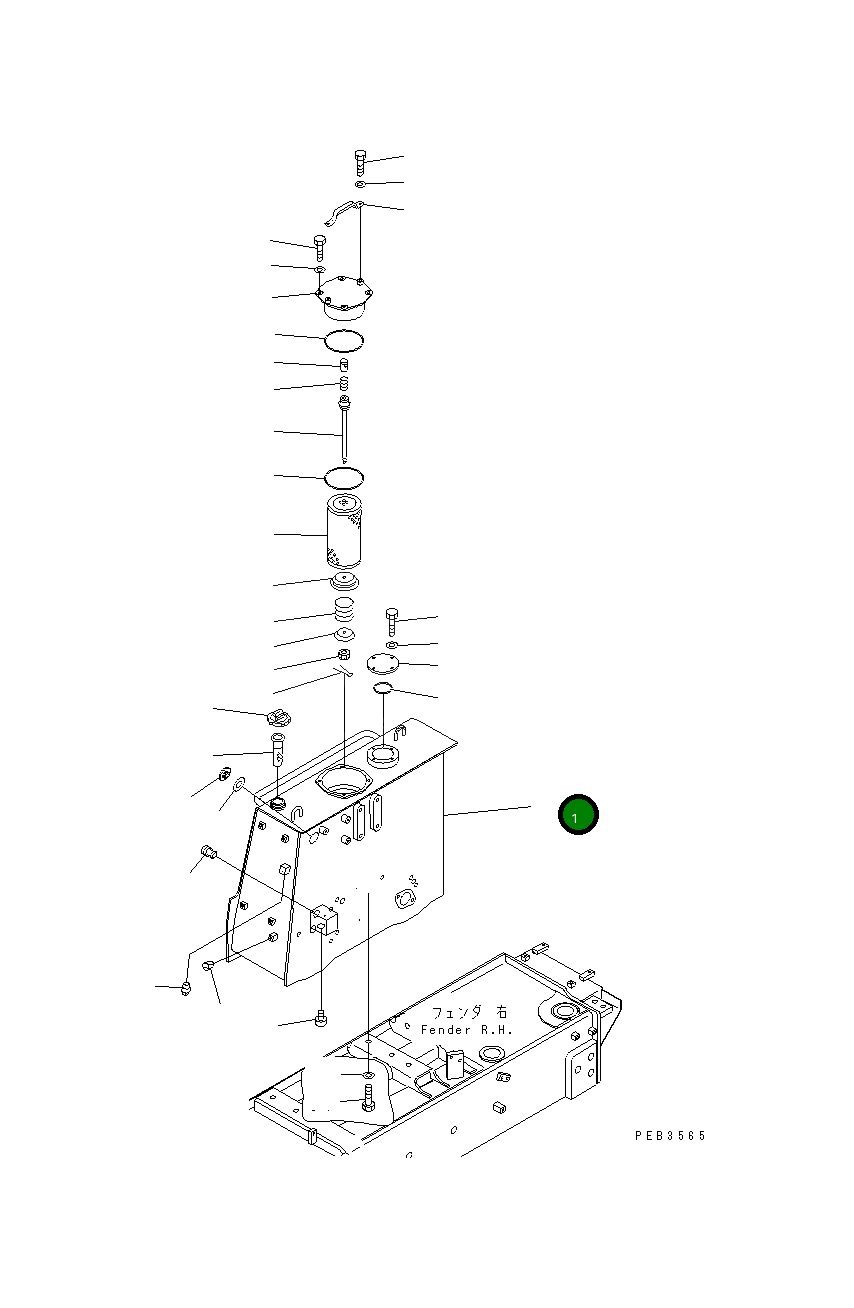 Бак 195-60-41711 Komatsu