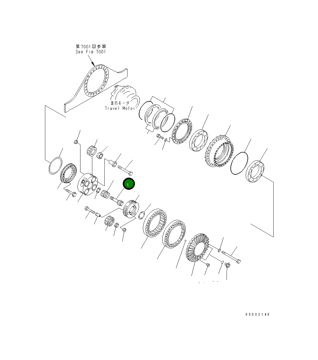 Вал 208-27-52110 Komatsu
