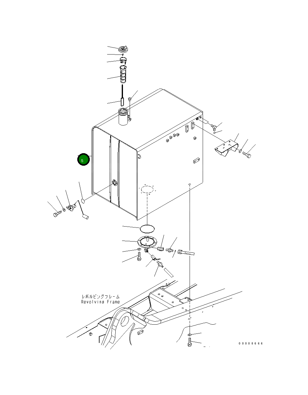 Бак 21M-04-15210 Komatsu