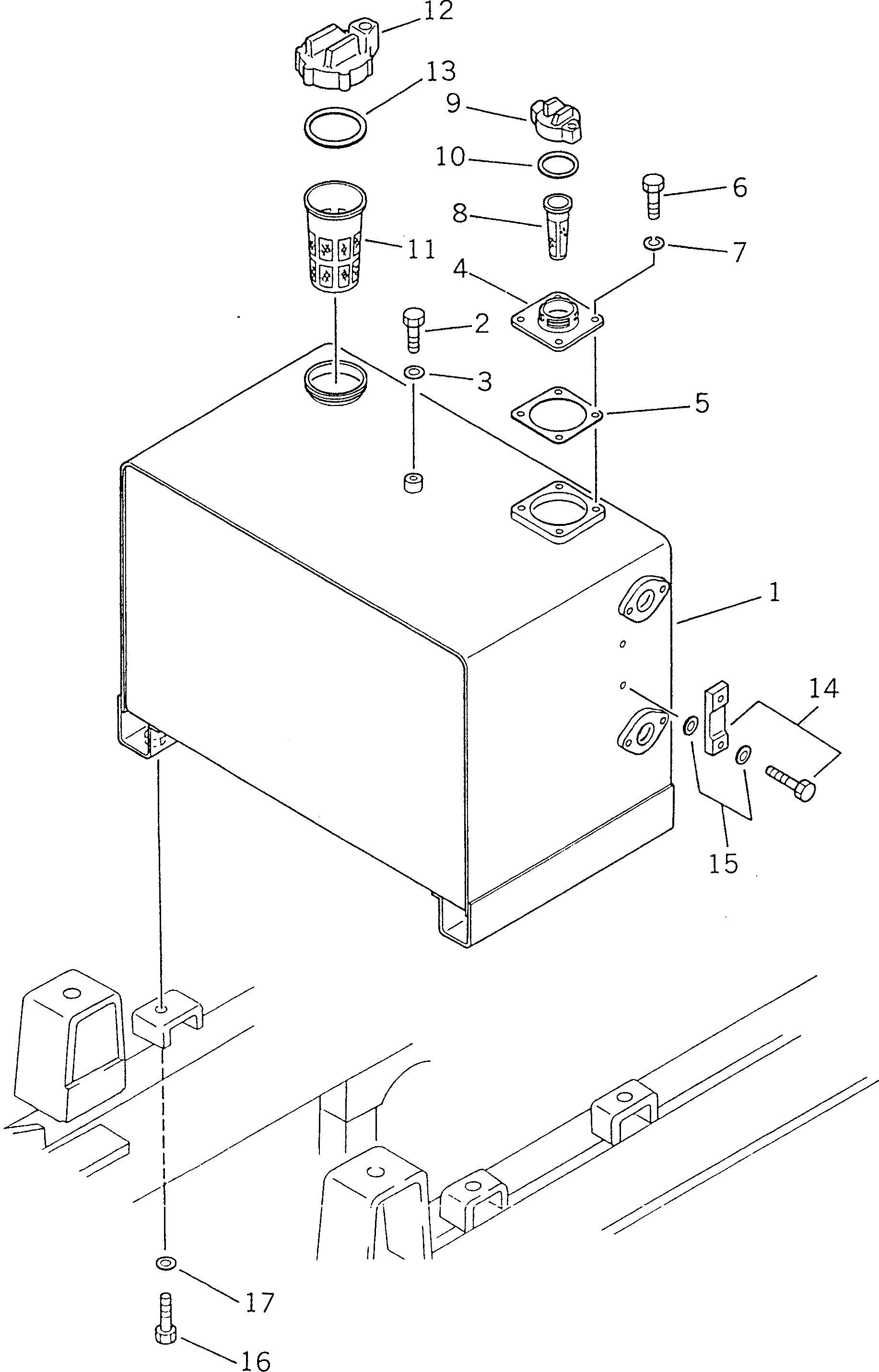 Бак 23B-04-11130 Komatsu