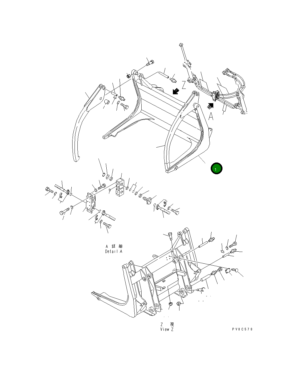 Вилка 145-Z13-1110 Komatsu