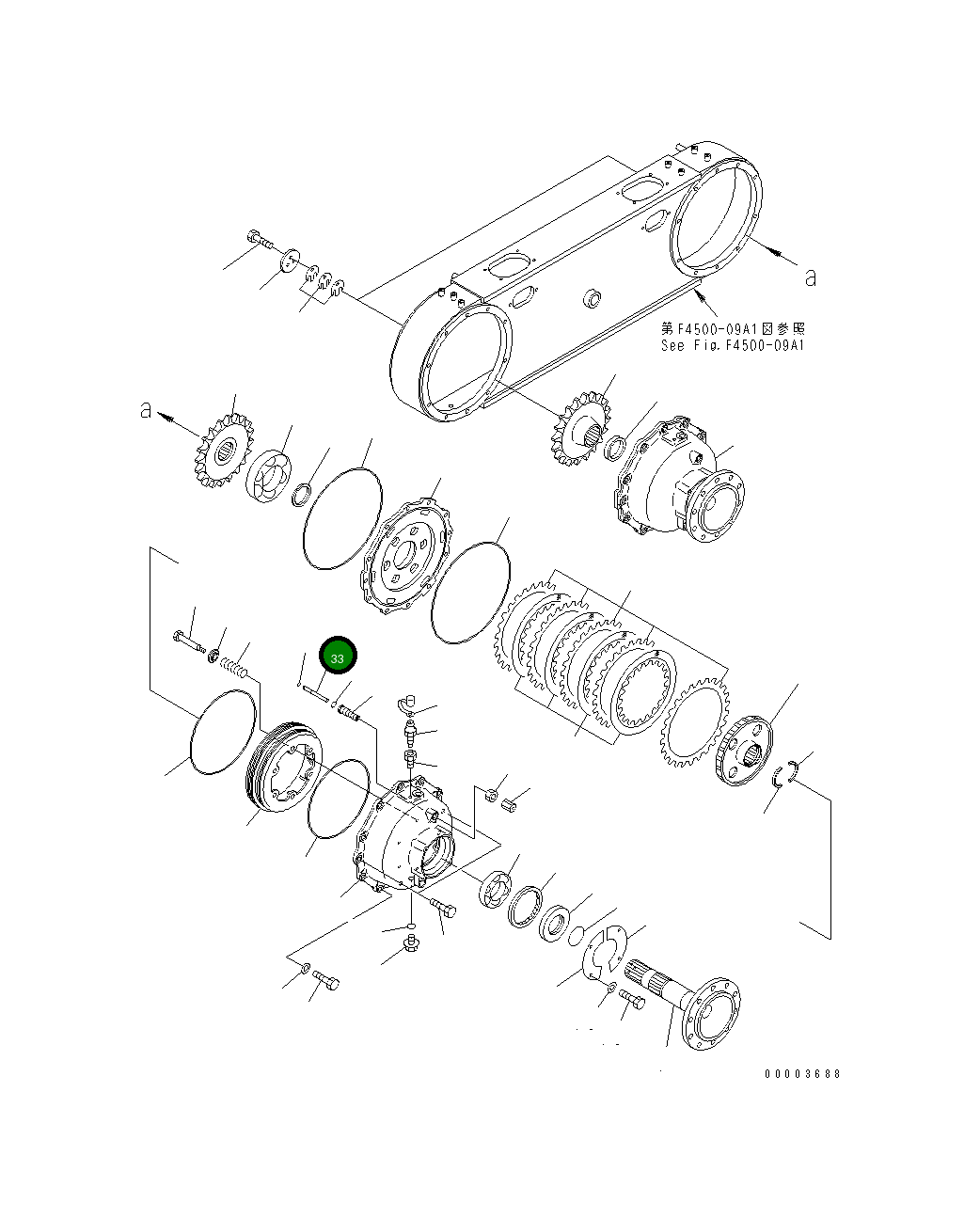 Вал 23B-25-33210 Komatsu