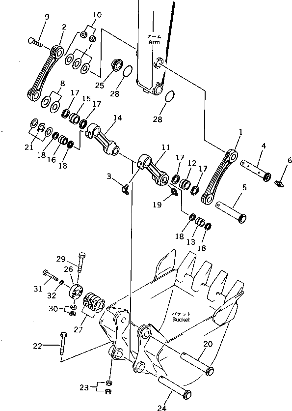 Вал 20X-70-24220 Komatsu