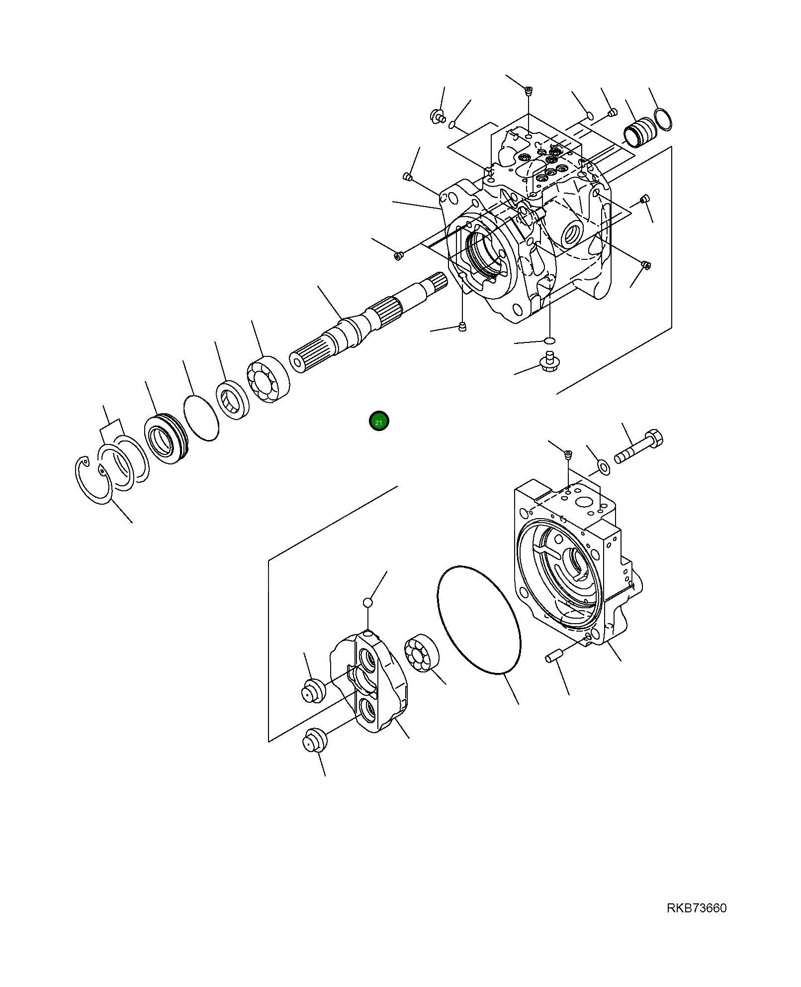Вал 708-1U-12120 Komatsu