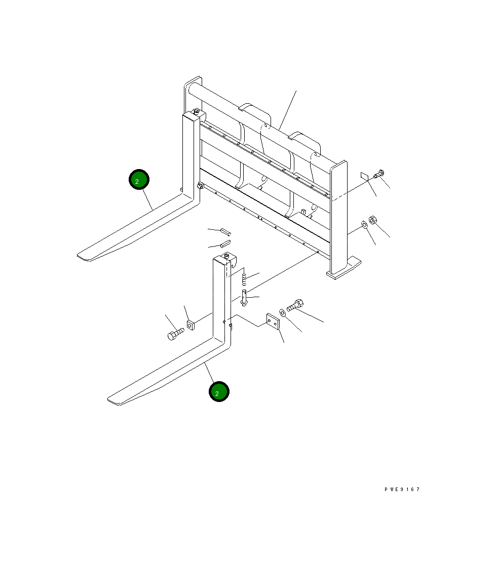 Вилка 418-884-2020 Komatsu