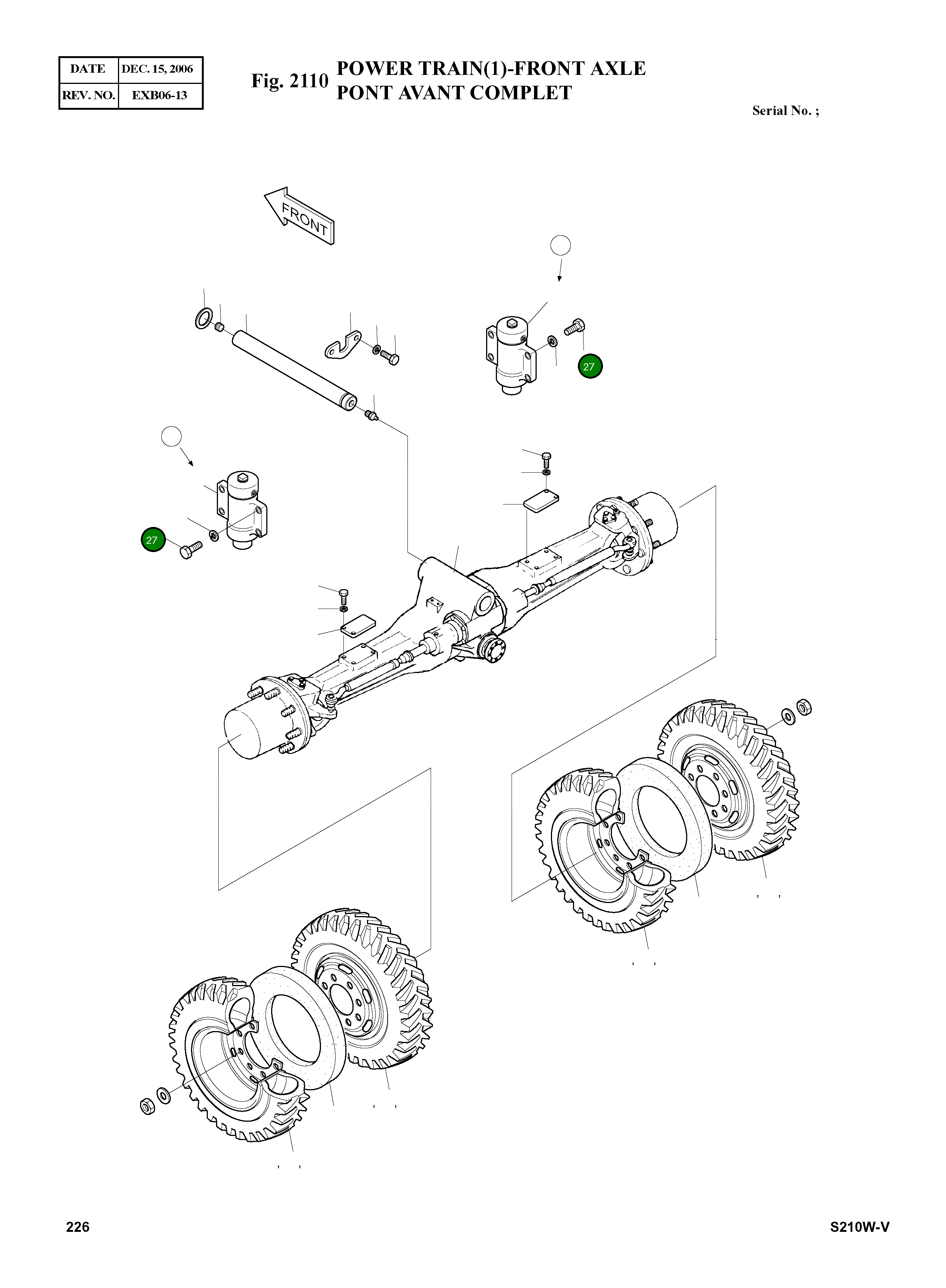 Болт M24X3.0X80 S0574966 Komatsu