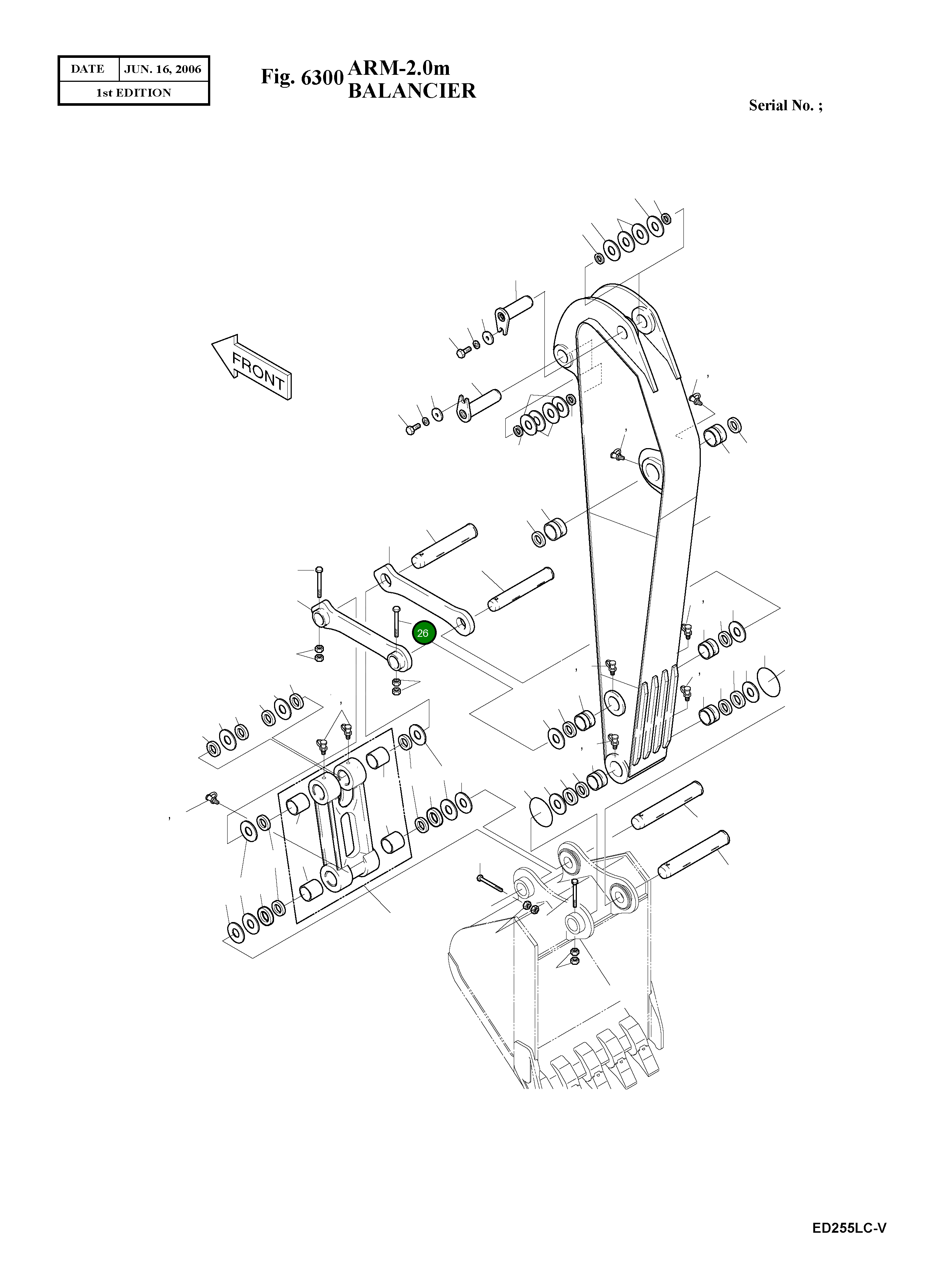 Болт M16X2.0X130 S0566866 Komatsu