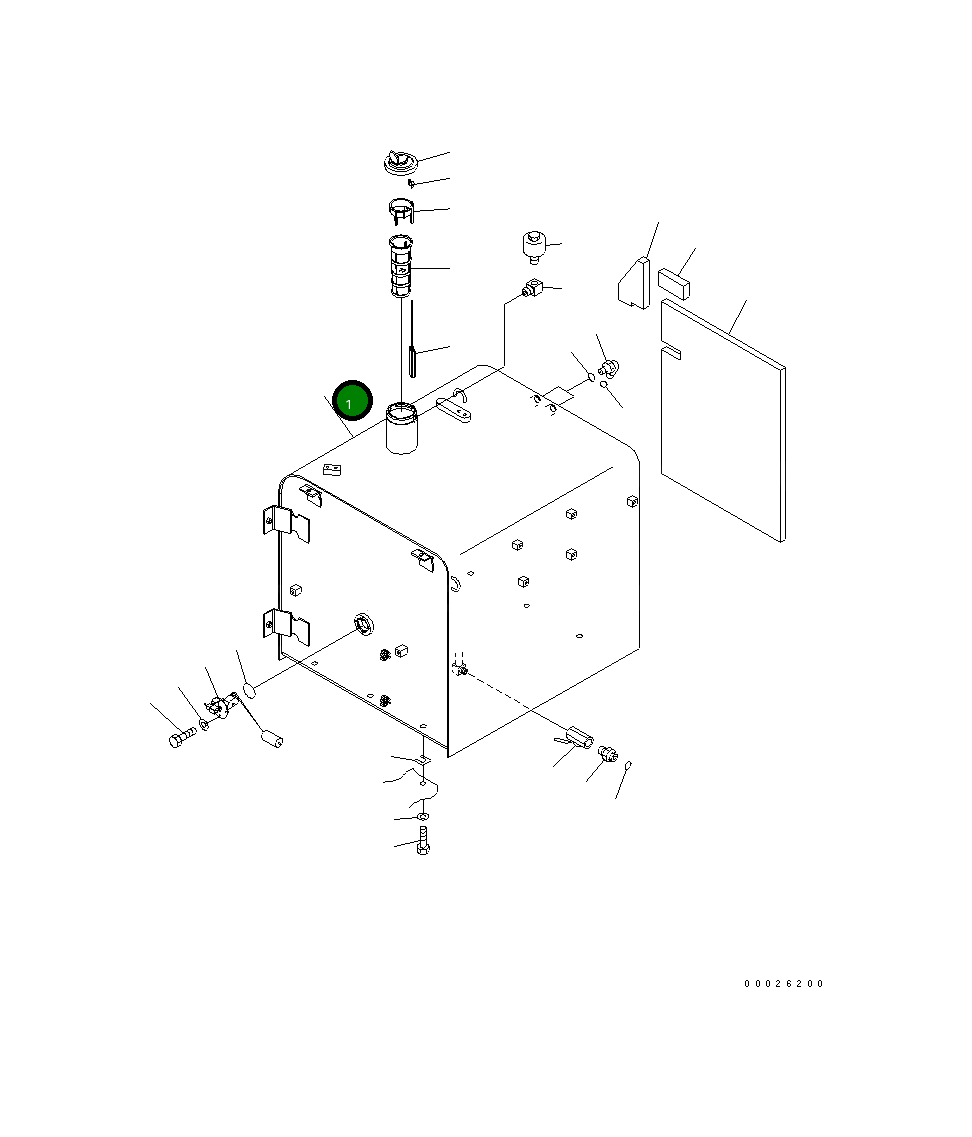 Бак 208-04-71610 Komatsu