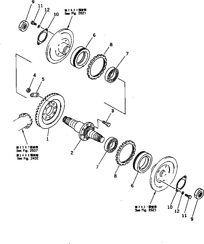 Вал 12F-21-42210 Komatsu