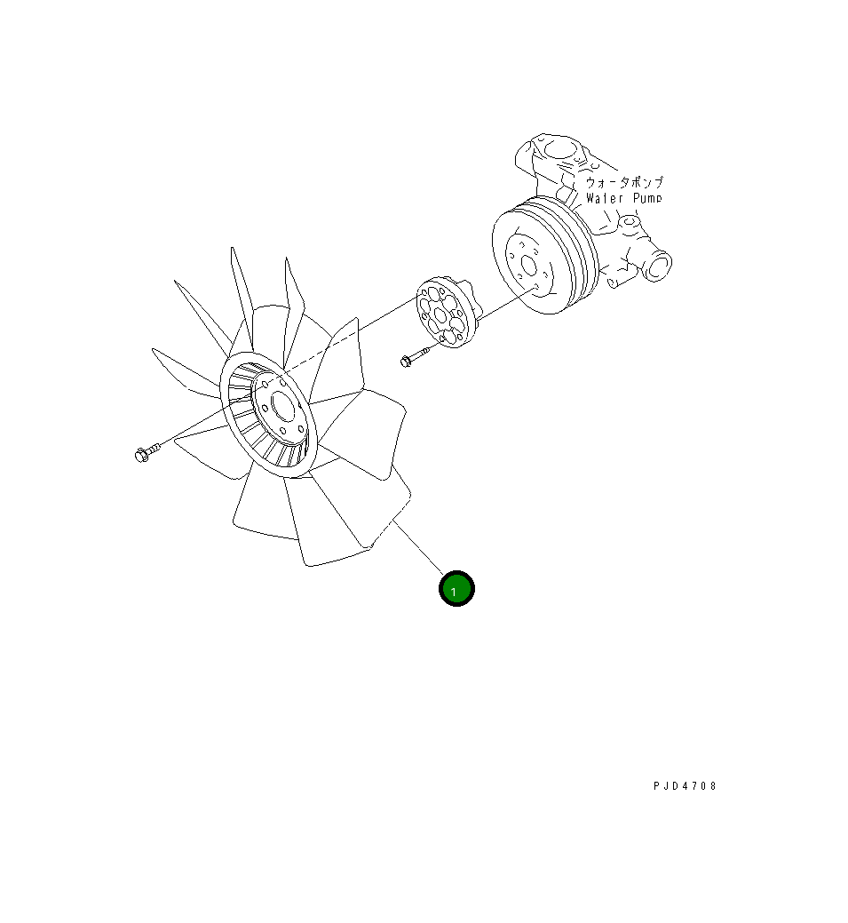 Вентилятор охлаждения 600-625-7520 Komatsu